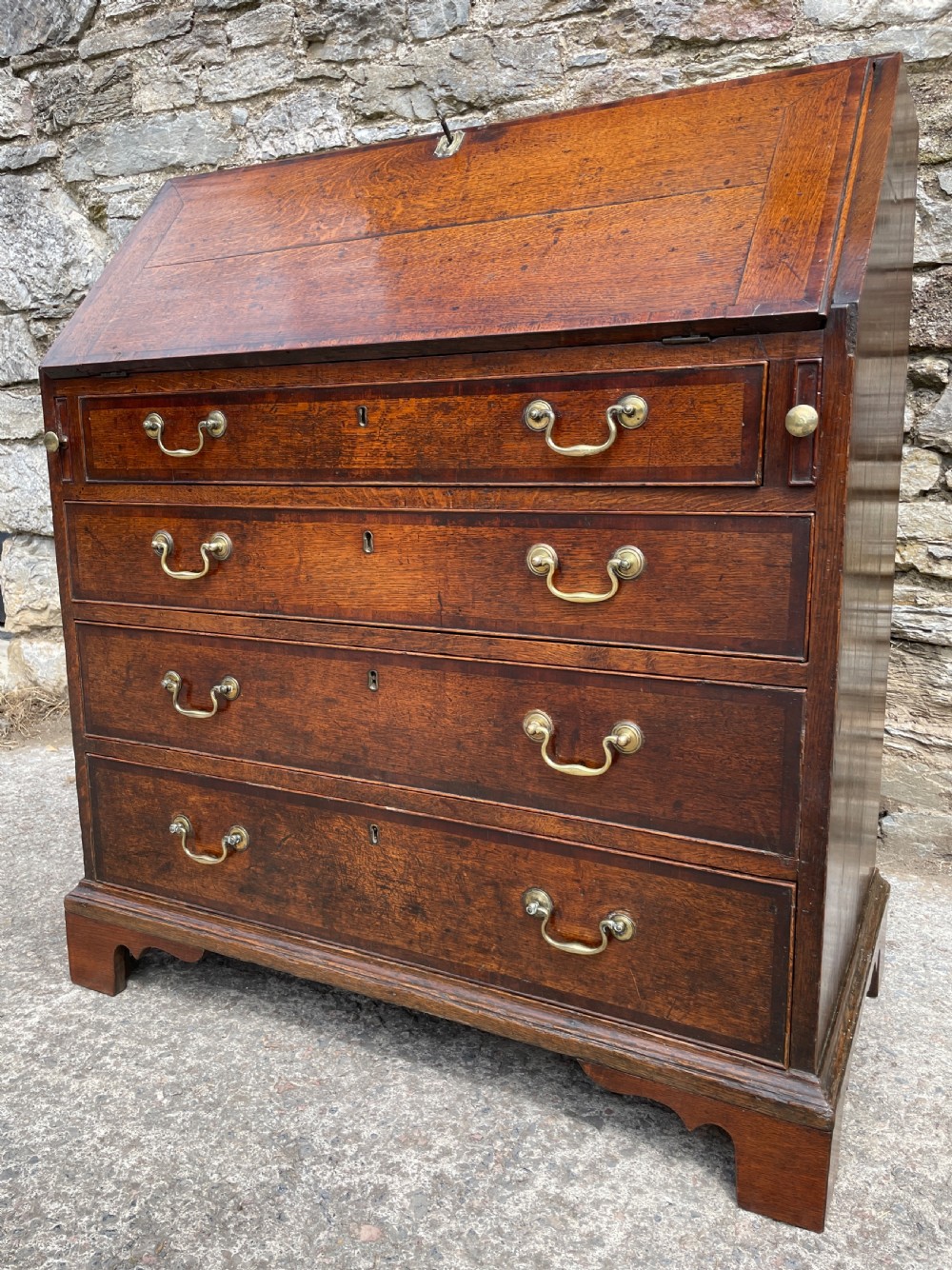 Georgian Country Oak Bureau View XI