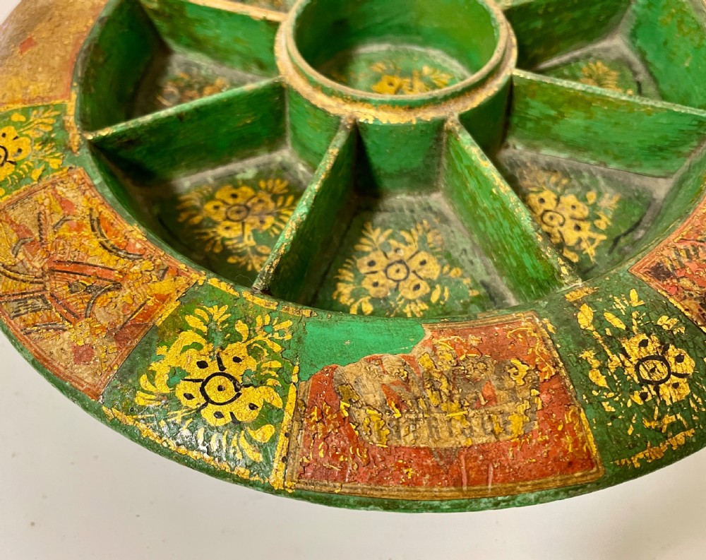 Antique Regency Pope Joan Game Wheel View IX