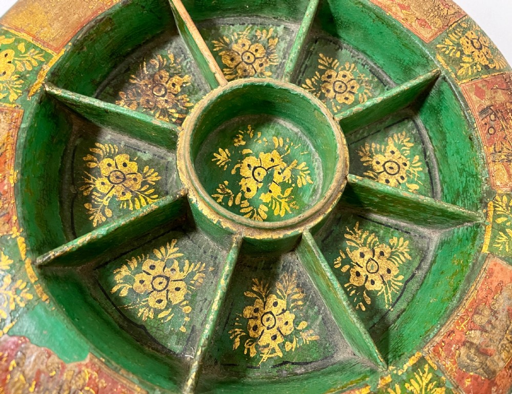 Antique Regency Pope Joan Game Wheel View X