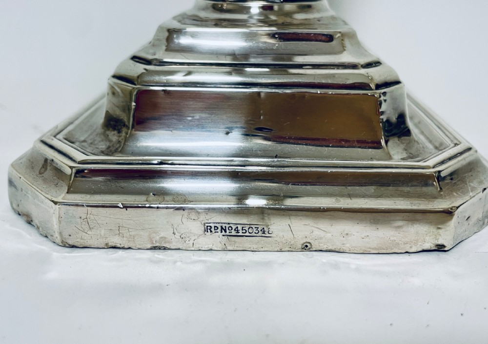 Large Antique Silver Candlestick View VI