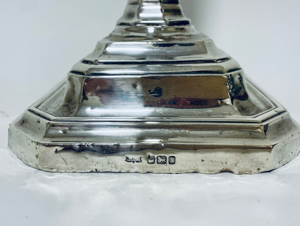 Large Antique Silver Candlestick View VII