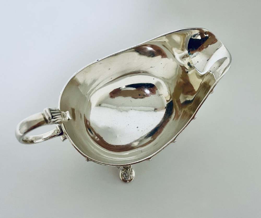 Antique Scottish Silver Sauce Boat View XI