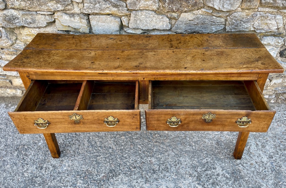Antique Sycamore and Elm Dresser Base View XVII