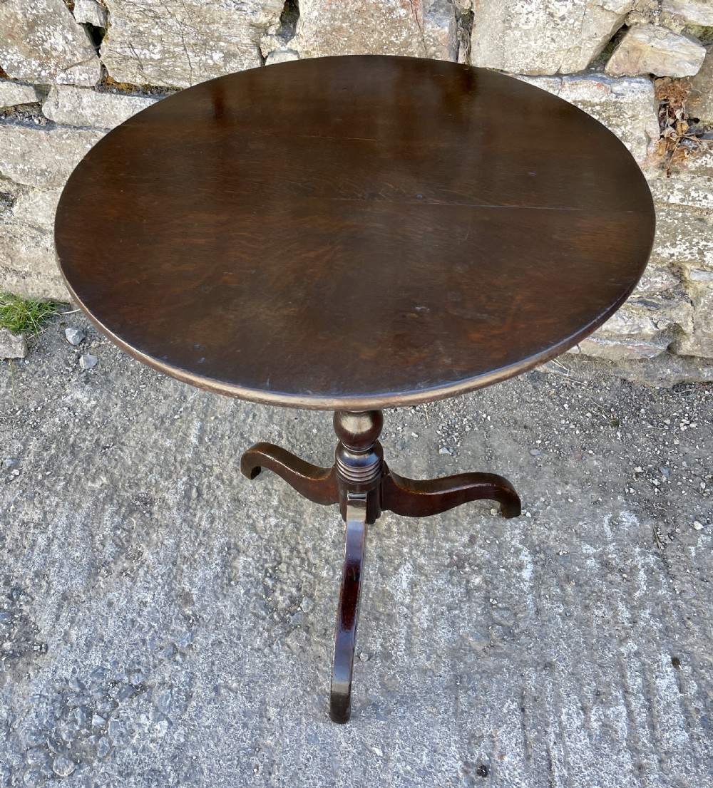 Georgian Oak Tilt Top Wine Table View VI