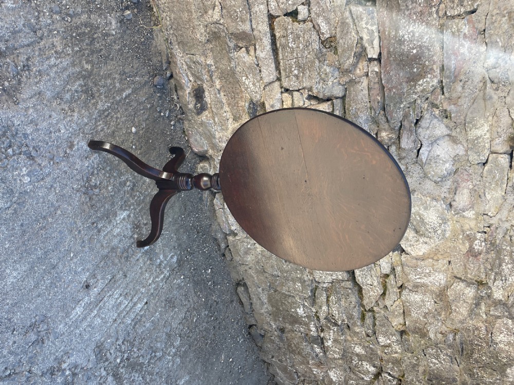 Georgian Oak Tilt Top Wine Table View VIII