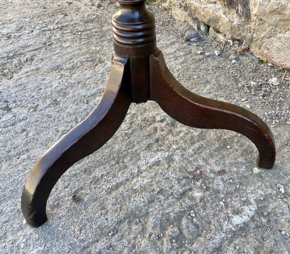Georgian Oak Tilt Top Wine Table View XIV