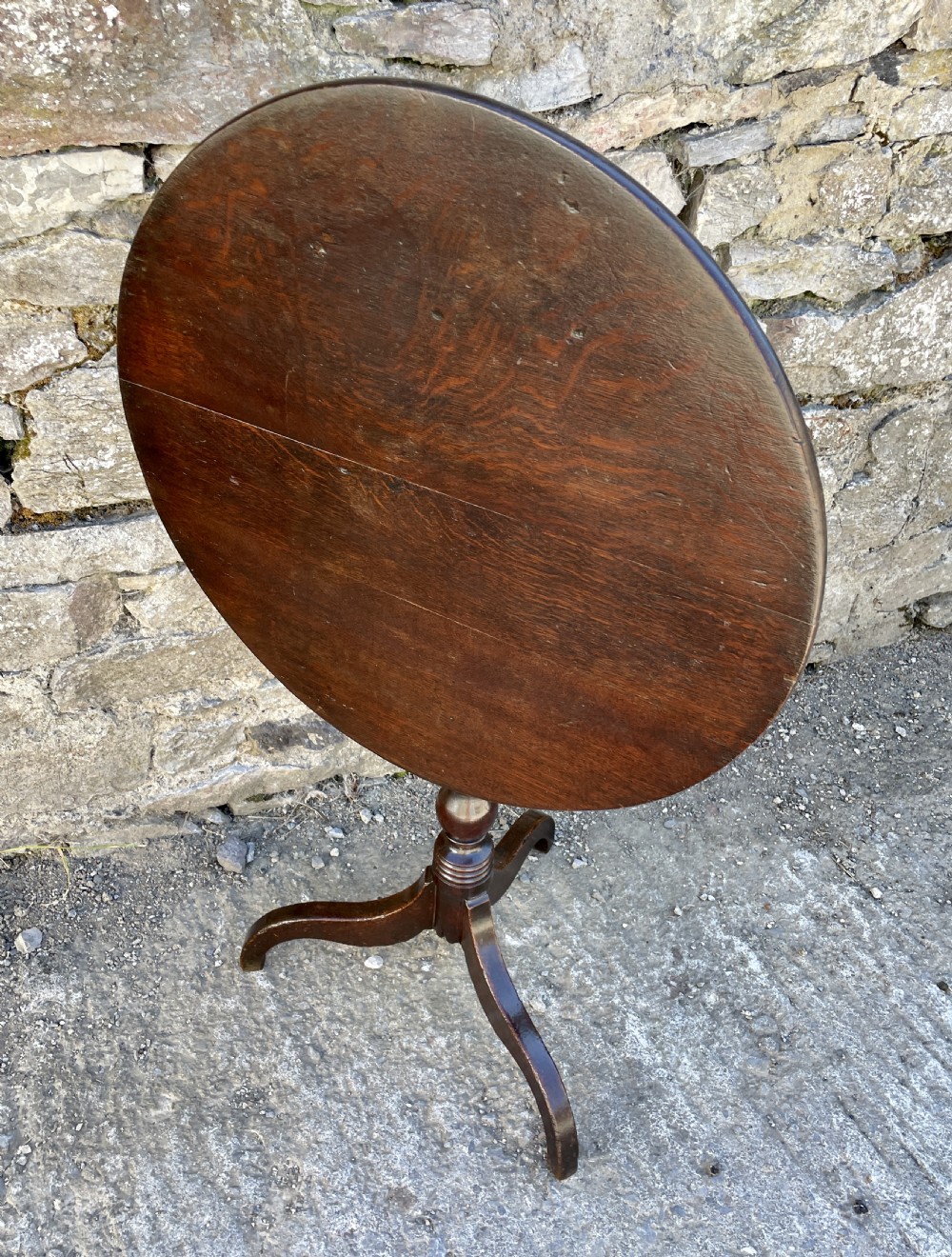 Georgian Oak Tilt Top Wine Table View XVIII