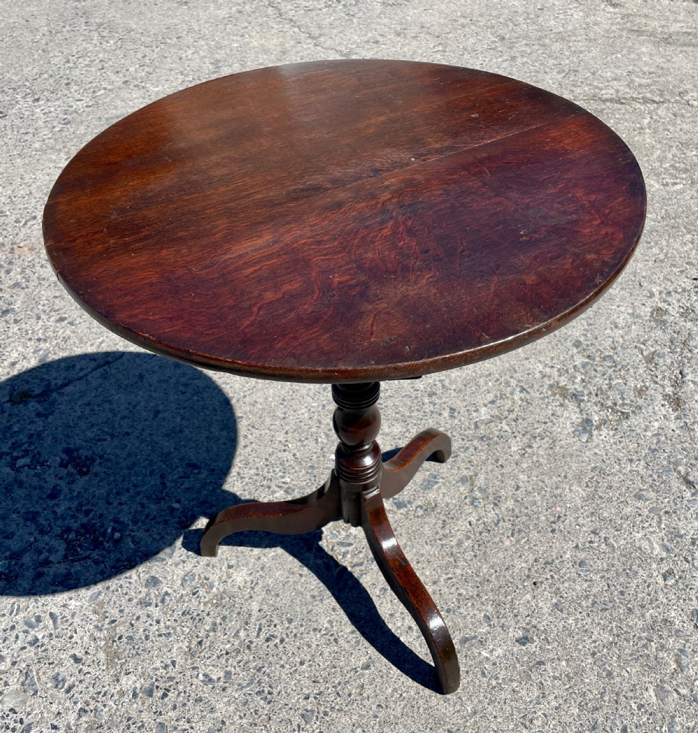 Georgian Oak Tilt Top Wine Table View XX