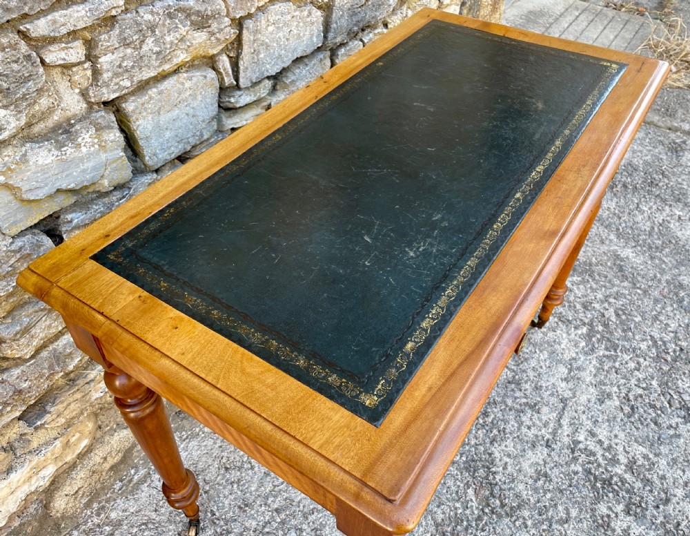 Victorian Satinwood Writing Table View X