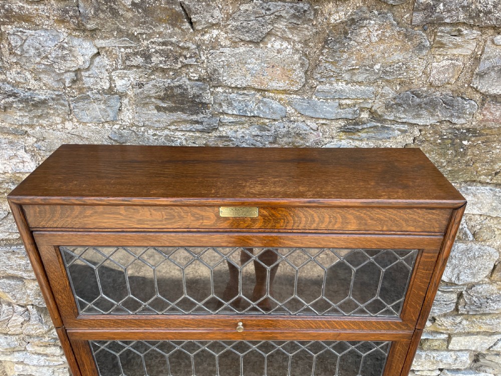Antique Stacking Oak Bookcase by Gumm View IX