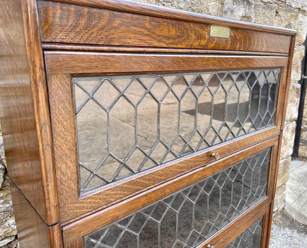 Antique Stacking Oak Bookcase by Gumm View XV