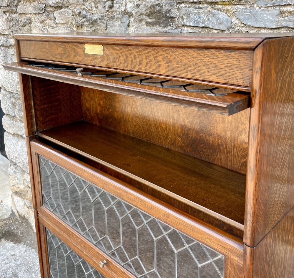 Antique Stacking Oak Bookcase by Gumm View XVII