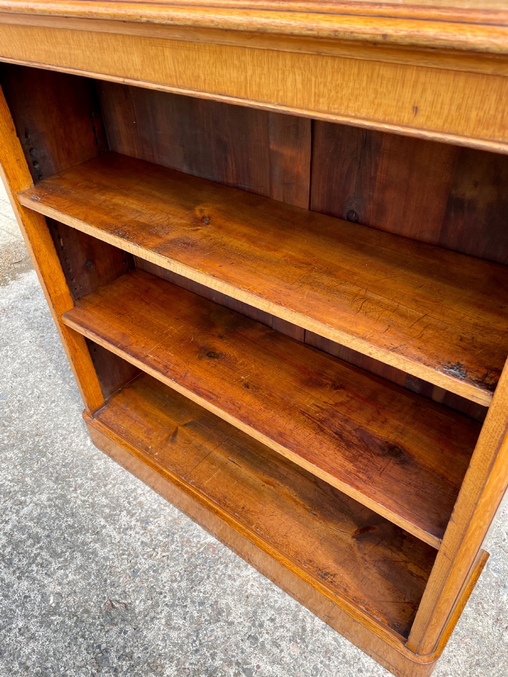 Victorian Golden Oak Bookcase by Edwards & Roberts View XV