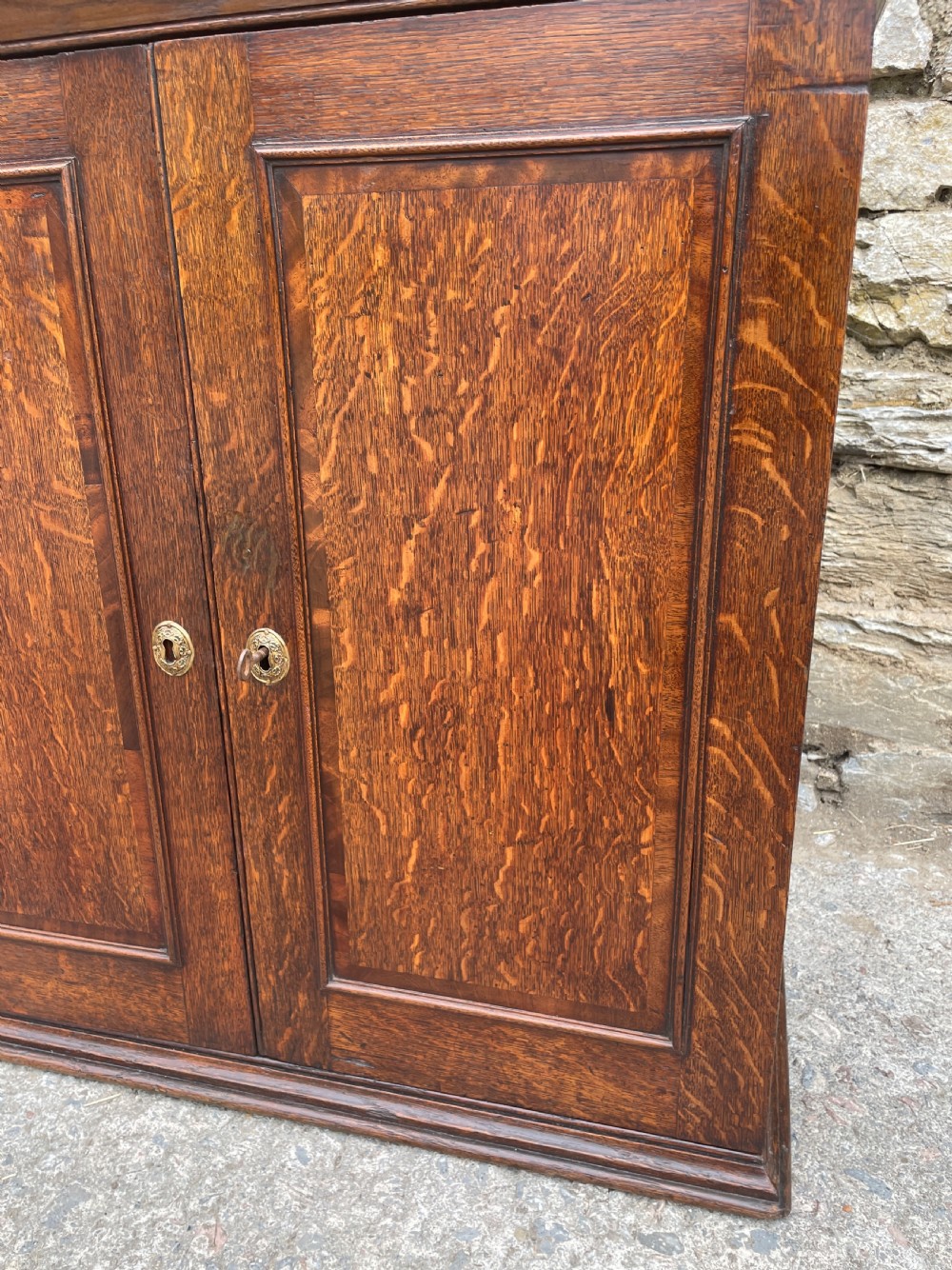 Georgian Oak Hanging Wall Cupboard View IX