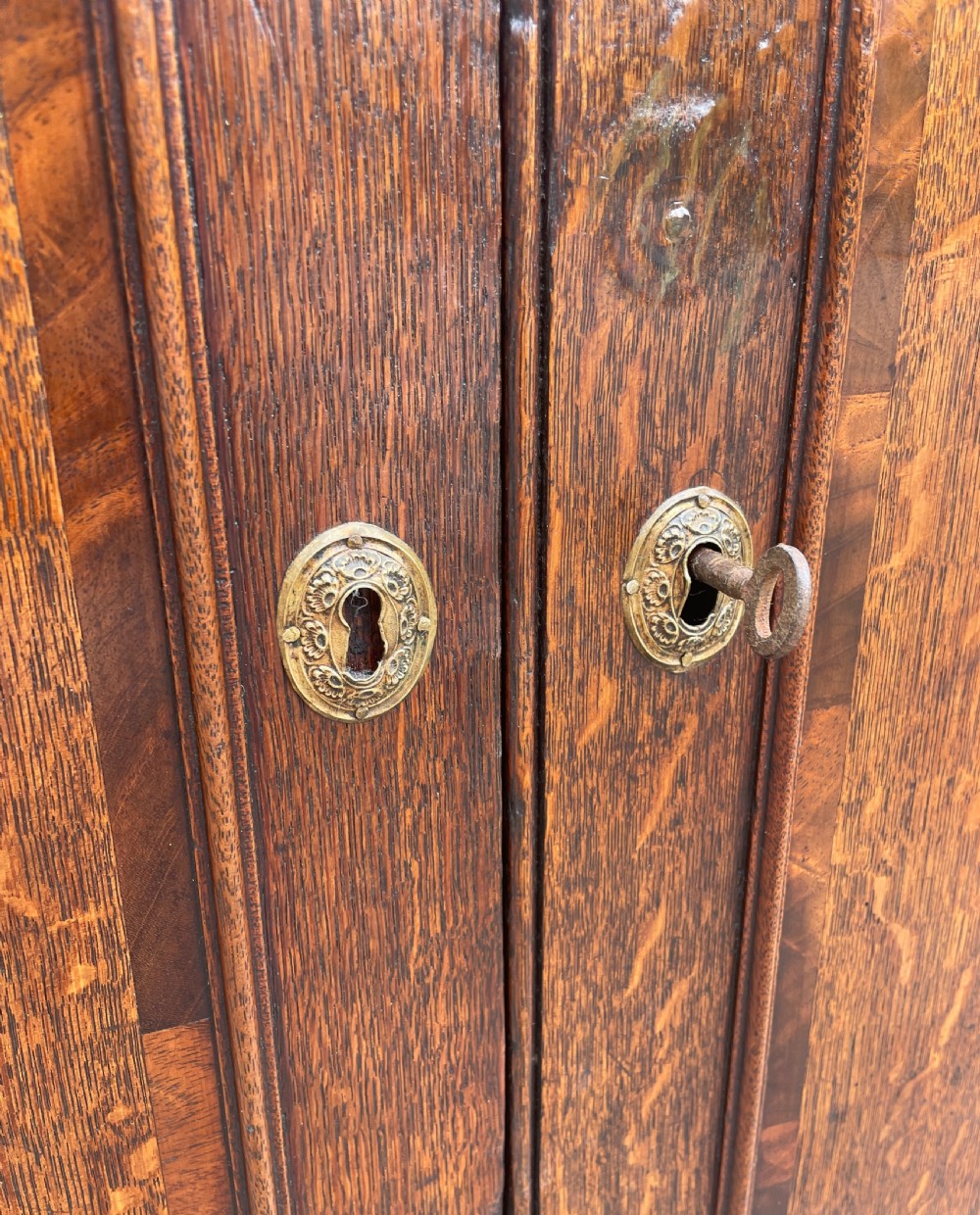 Georgian Oak Hanging Wall Cupboard View X