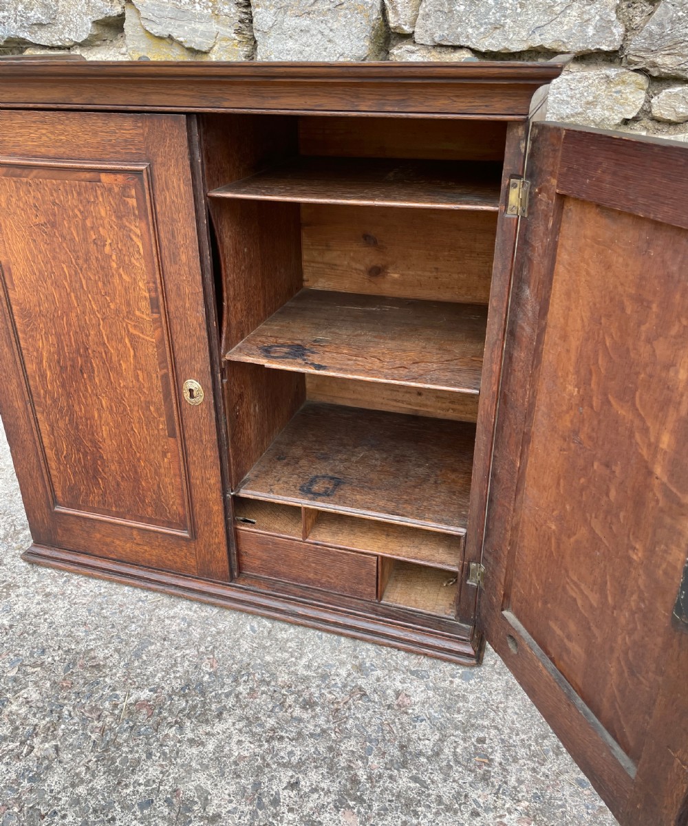 Georgian Oak Hanging Wall Cupboard View XI