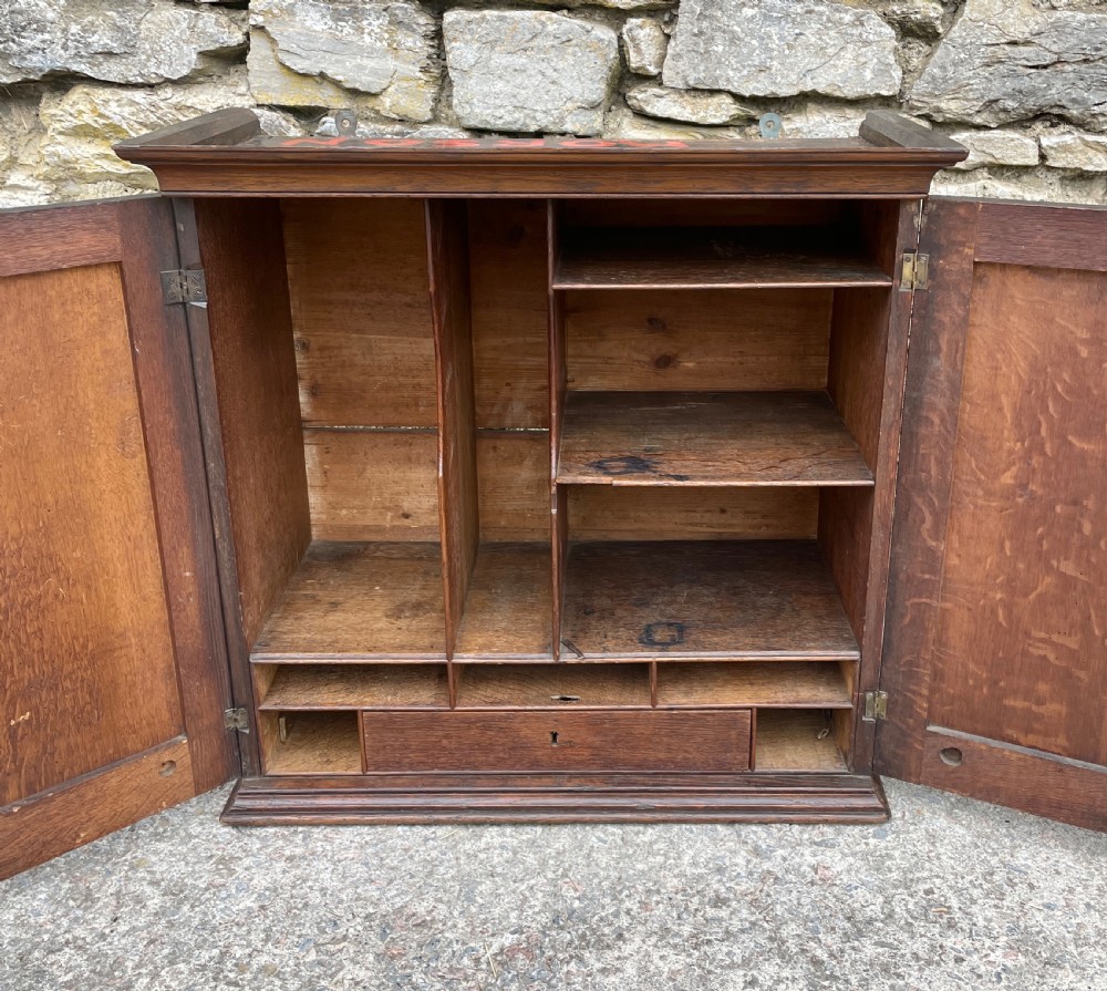 Georgian Oak Hanging Wall Cupboard View XIII