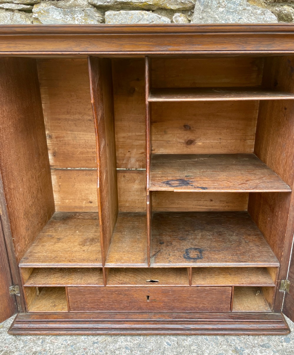 Georgian Oak Hanging Wall Cupboard View XIV