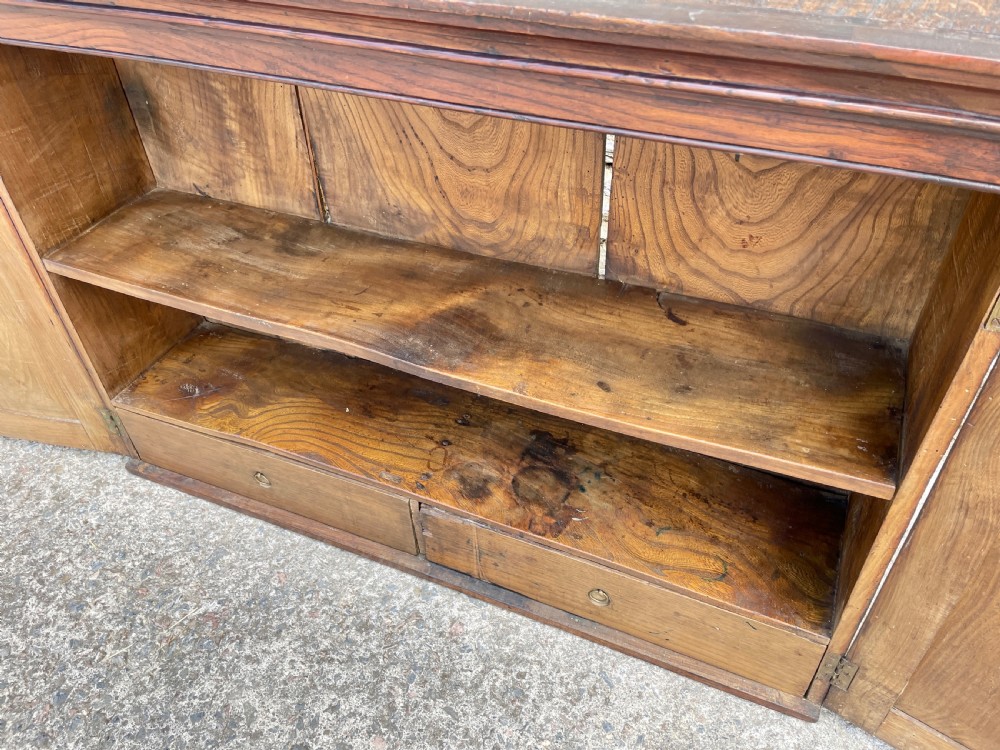 Antique Georgian Elm Hanging Wall Cupboard View XVII