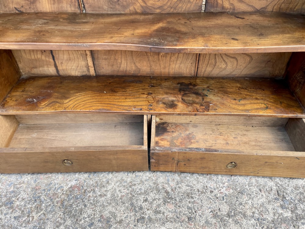 Antique Georgian Elm Hanging Wall Cupboard View XVIII
