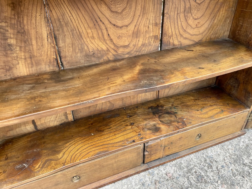 Antique Georgian Elm Hanging Wall Cupboard View XXIII