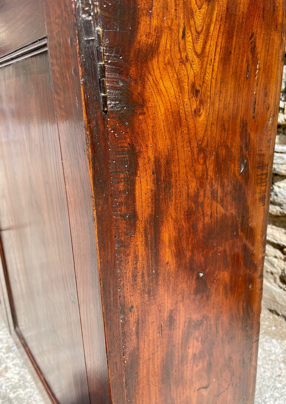 Antique Georgian Elm Hanging Wall Cupboard View XXVIII