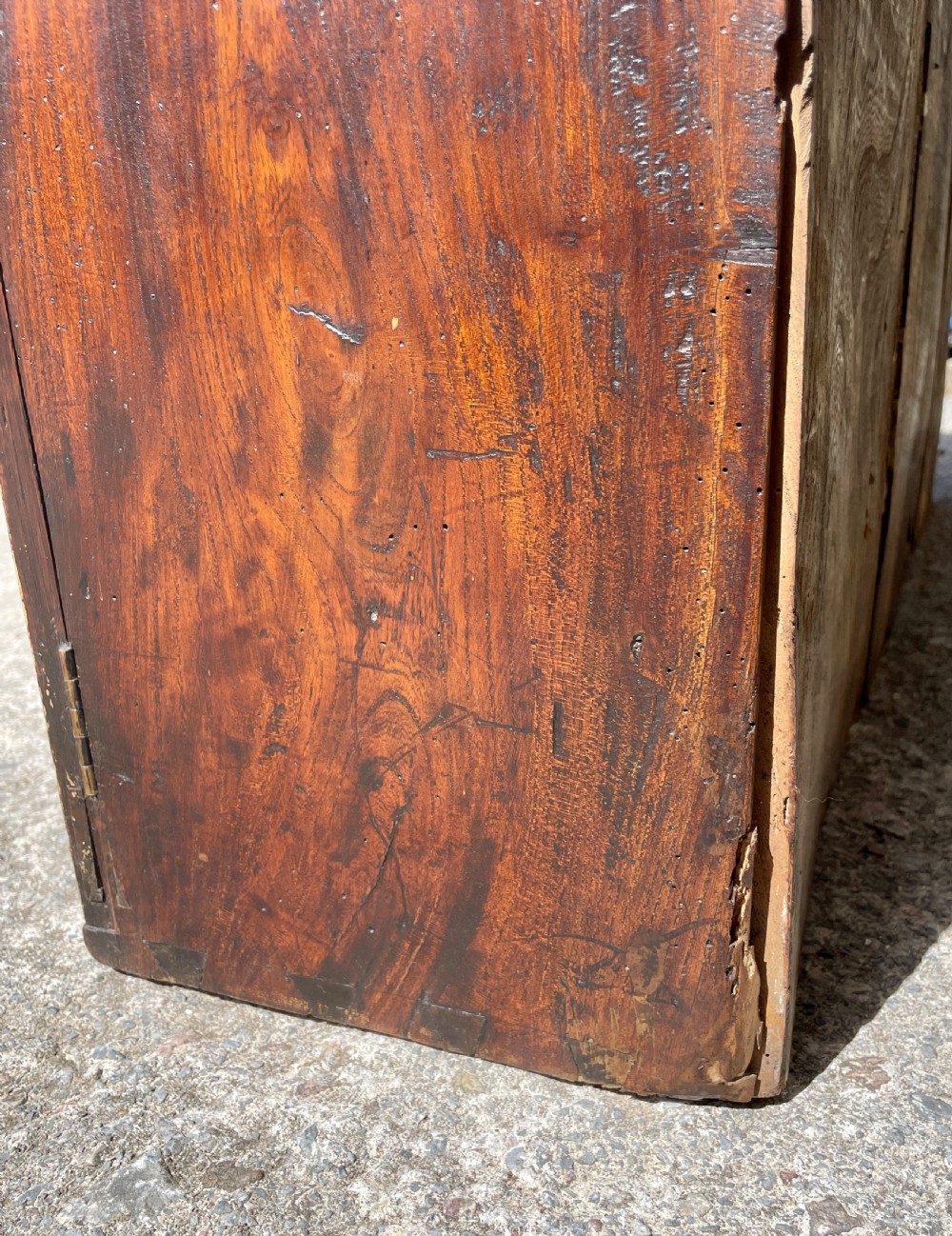 Antique Georgian Elm Hanging Wall Cupboard View XXIX