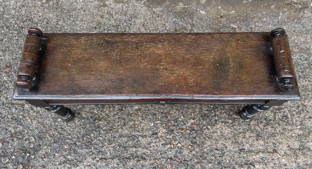Antique Victorian Oak Window Bench View X
