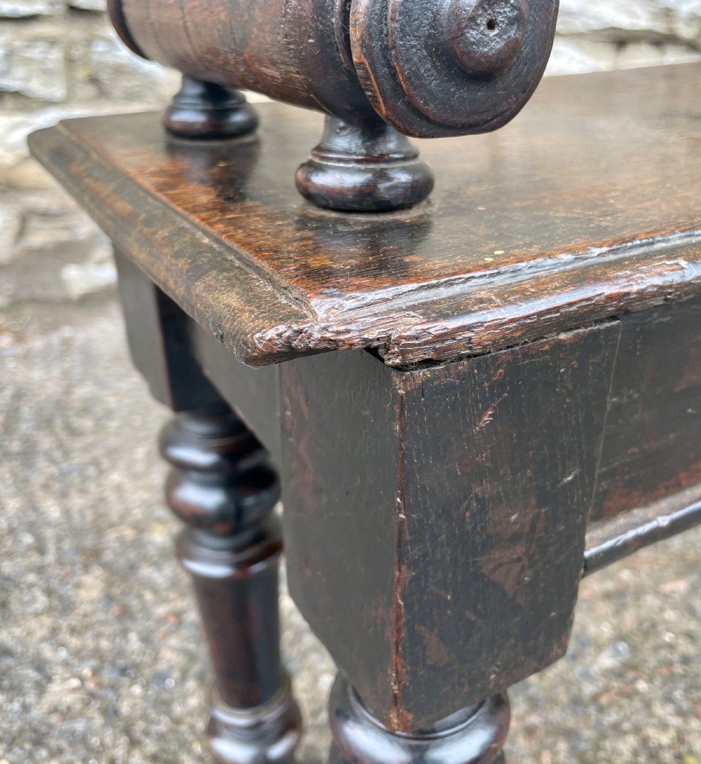 Antique Victorian Oak Window Bench View XVIII