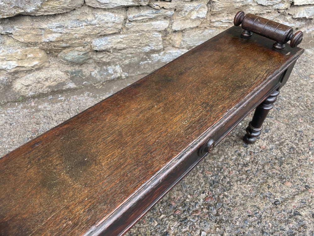 Antique Victorian Oak Window Bench View XX
