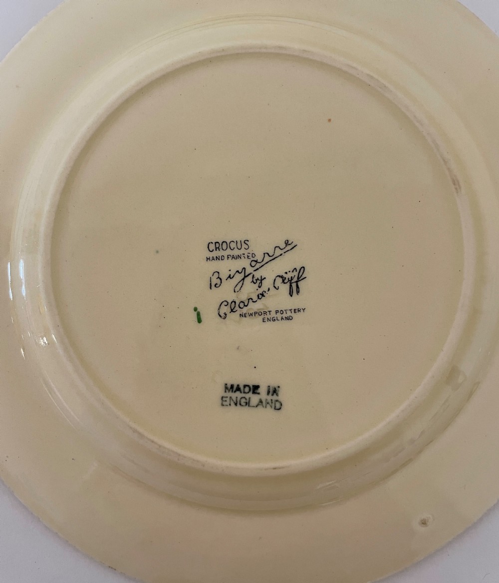 Set of 6 Clarice Cliff Crocus Side Plates View IX