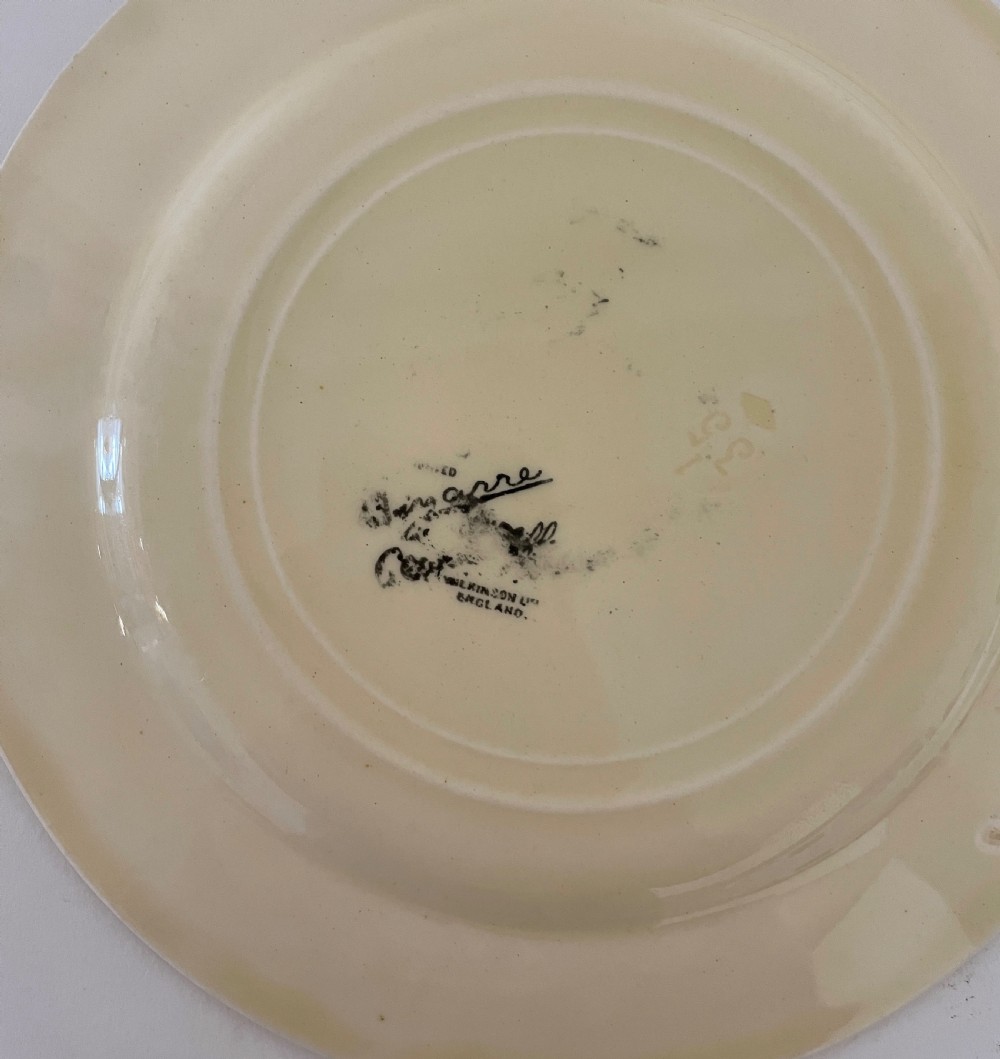 Set of 6 Clarice Cliff Crocus Side Plates View X