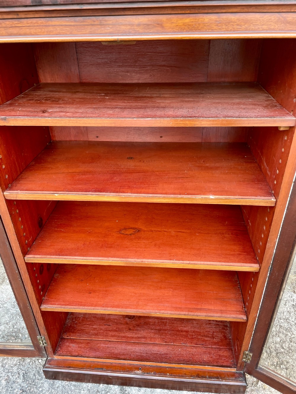 Antique Mahogany Glazed Cabinet View XV