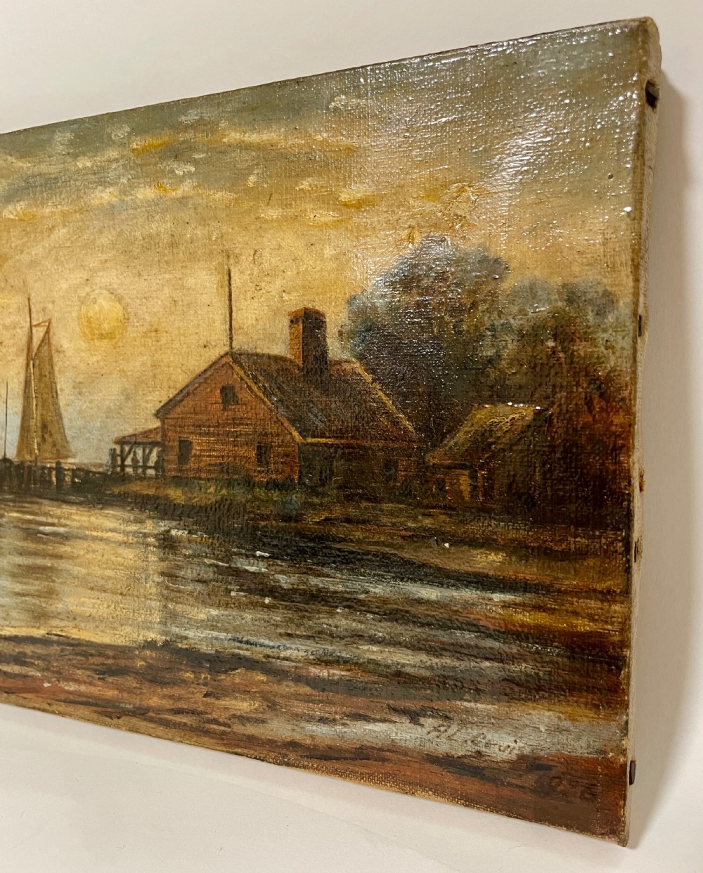 Decorative Marine Oil on Canvas Painting View II