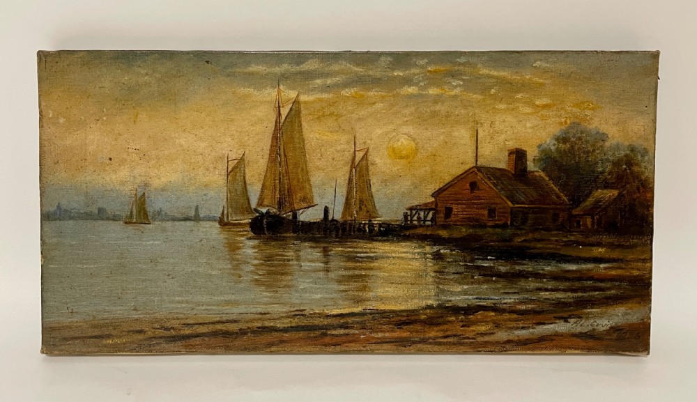 Decorative Marine Oil on Canvas Painting