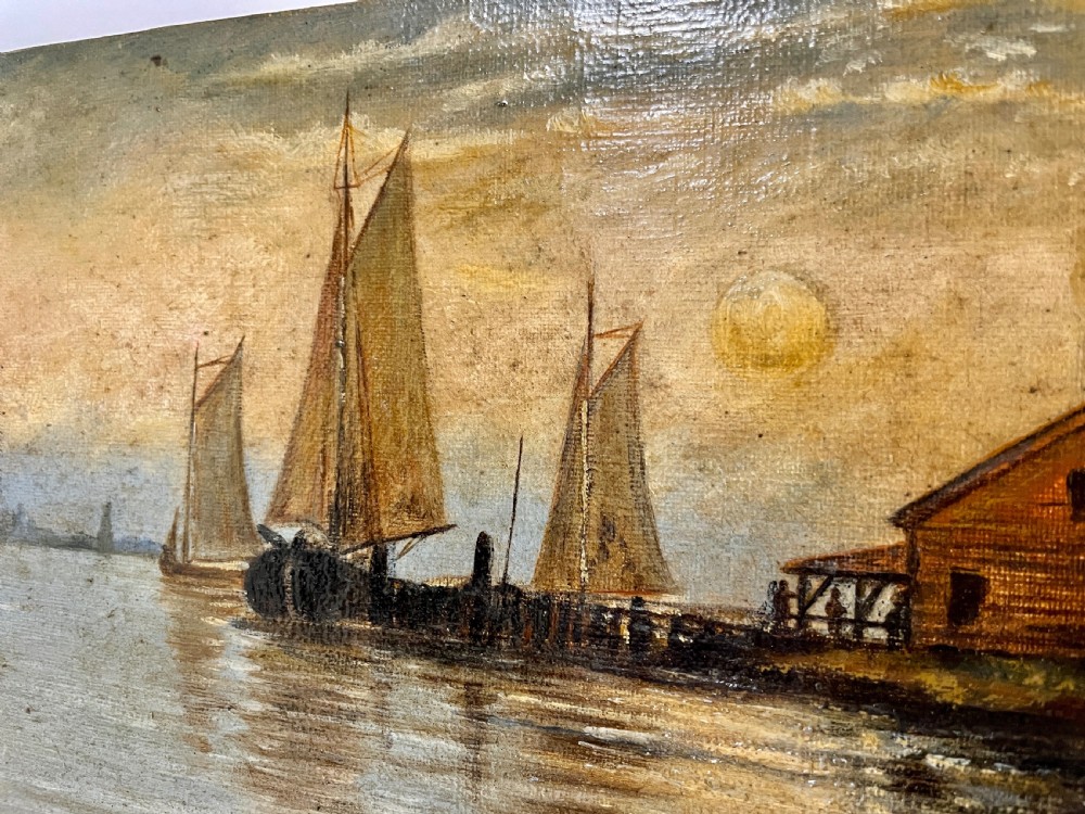Decorative Marine Oil on Canvas Painting View V