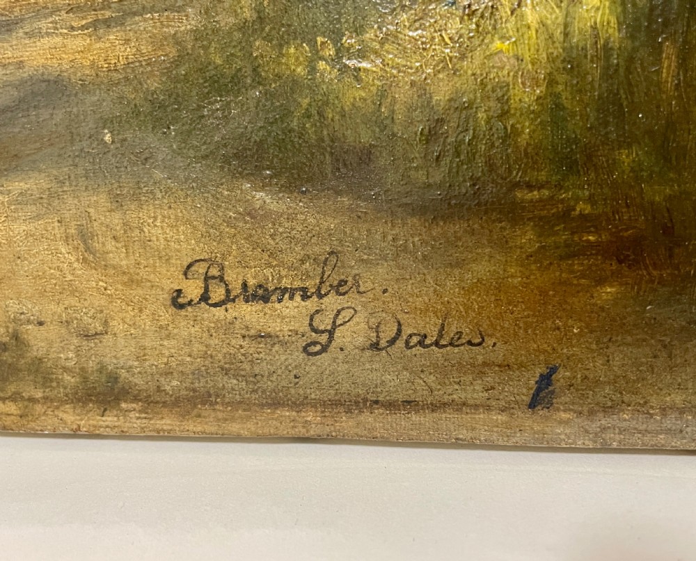 Decorative Countryside Oil on Canvas Painting of Bramber View III