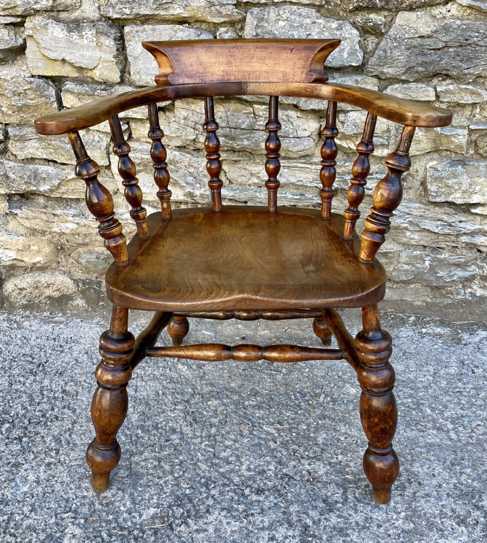 Antique Elm Captains Chair View II