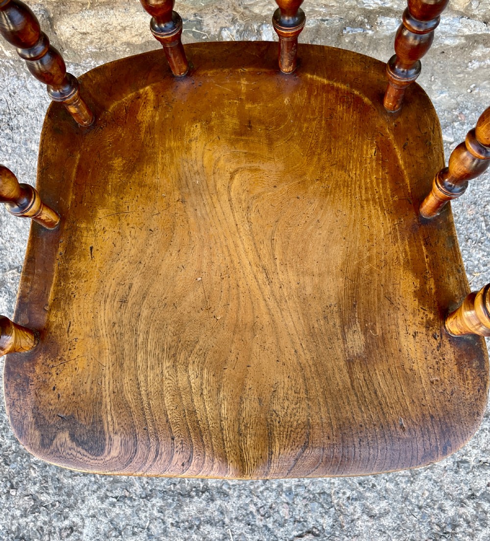 Antique Elm Captains Chair View XV