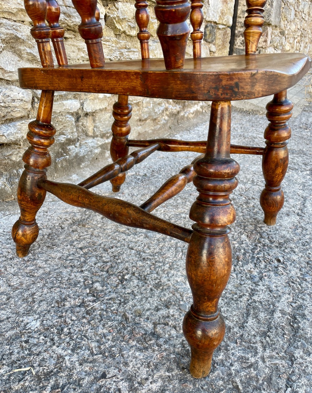 Antique Elm Captains Chair View XVII