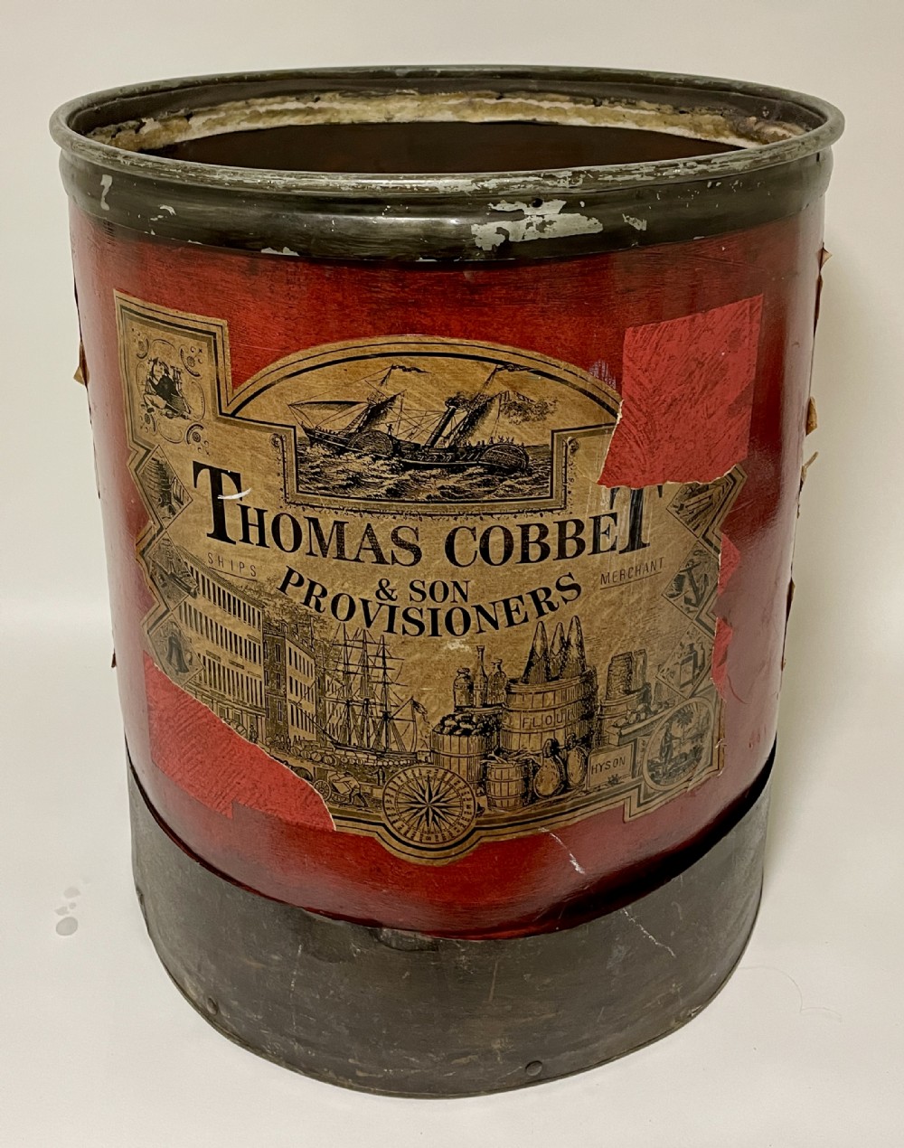 Antique Ships Merchants Industrial Factory Bin