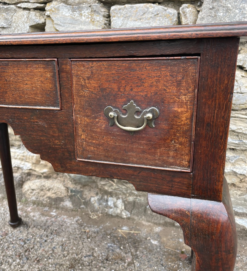 18th Century Georgian Oak Crossbanded Lowboy View XI
