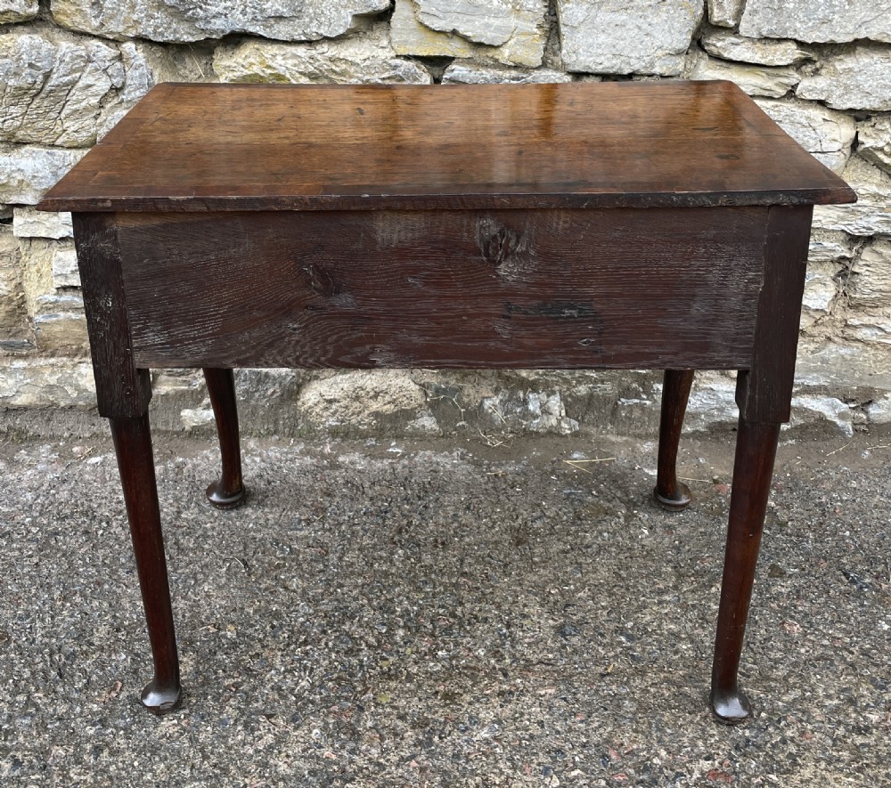 18th Century Georgian Oak Crossbanded Lowboy View XVI