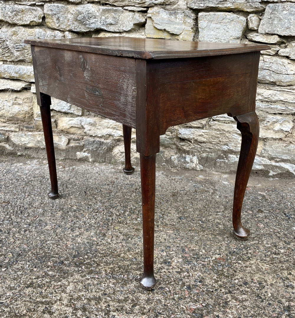 18th Century Georgian Oak Crossbanded Lowboy View XVII