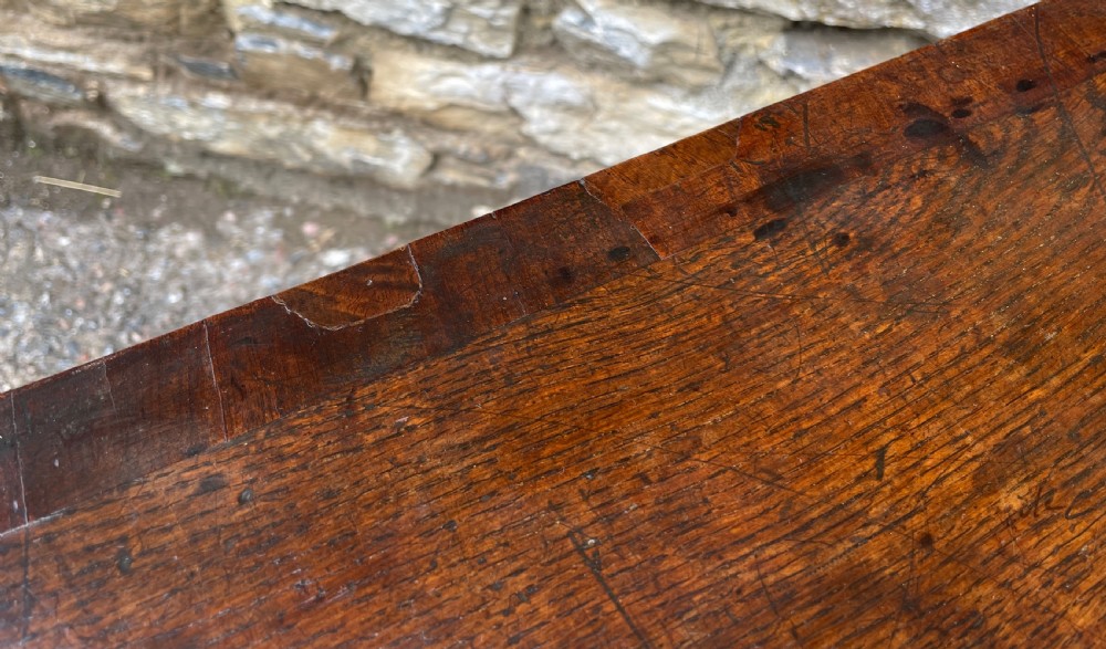 18th Century Georgian Oak Crossbanded Lowboy View XXV