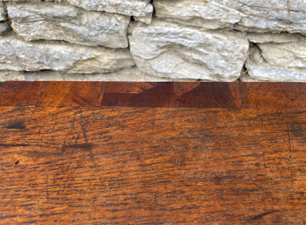 18th Century Georgian Oak Crossbanded Lowboy View XXVI