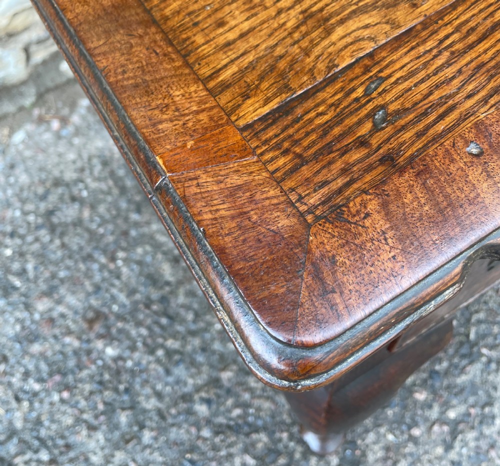 18th Century Georgian Oak Crossbanded Lowboy View XXX