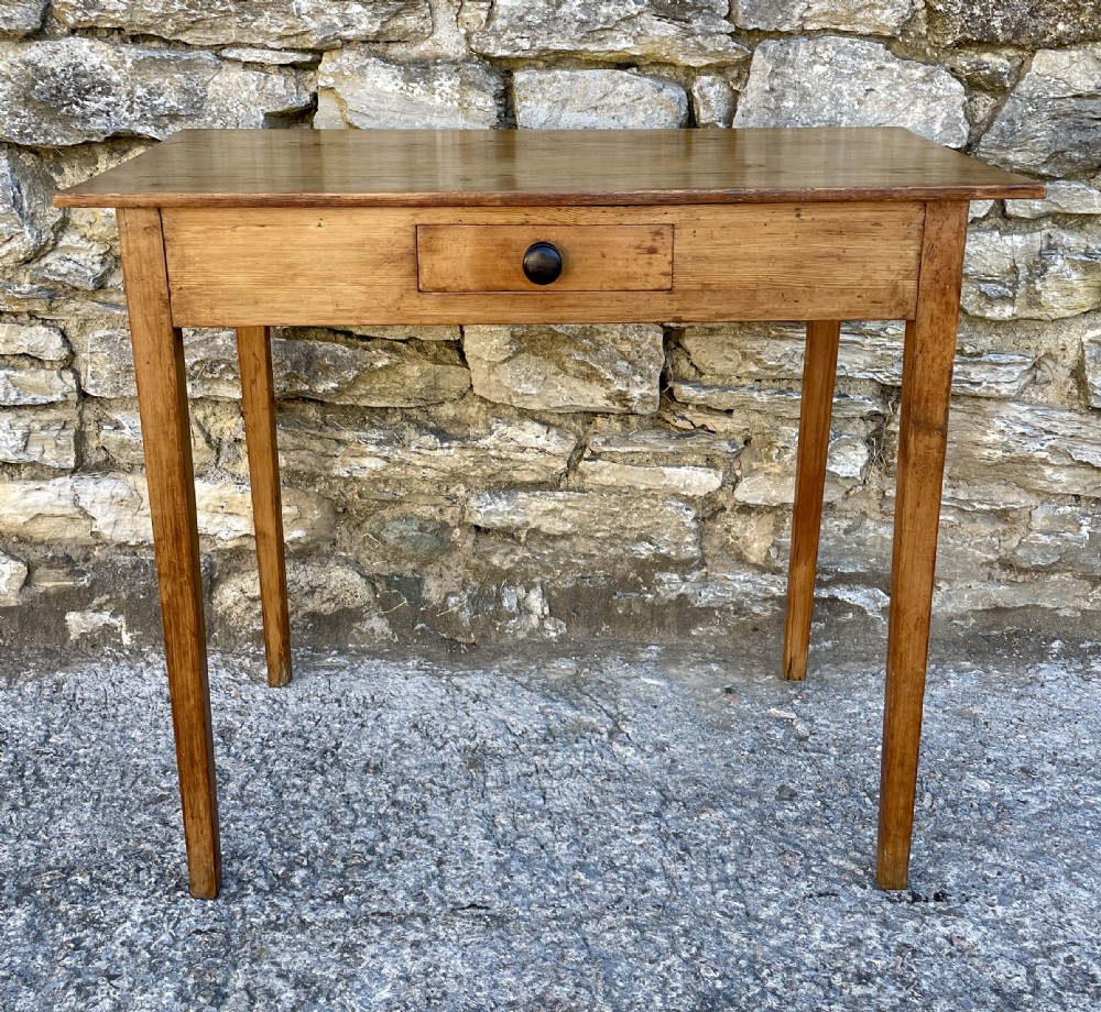 Small Antique Stripped Pine Side Table View II