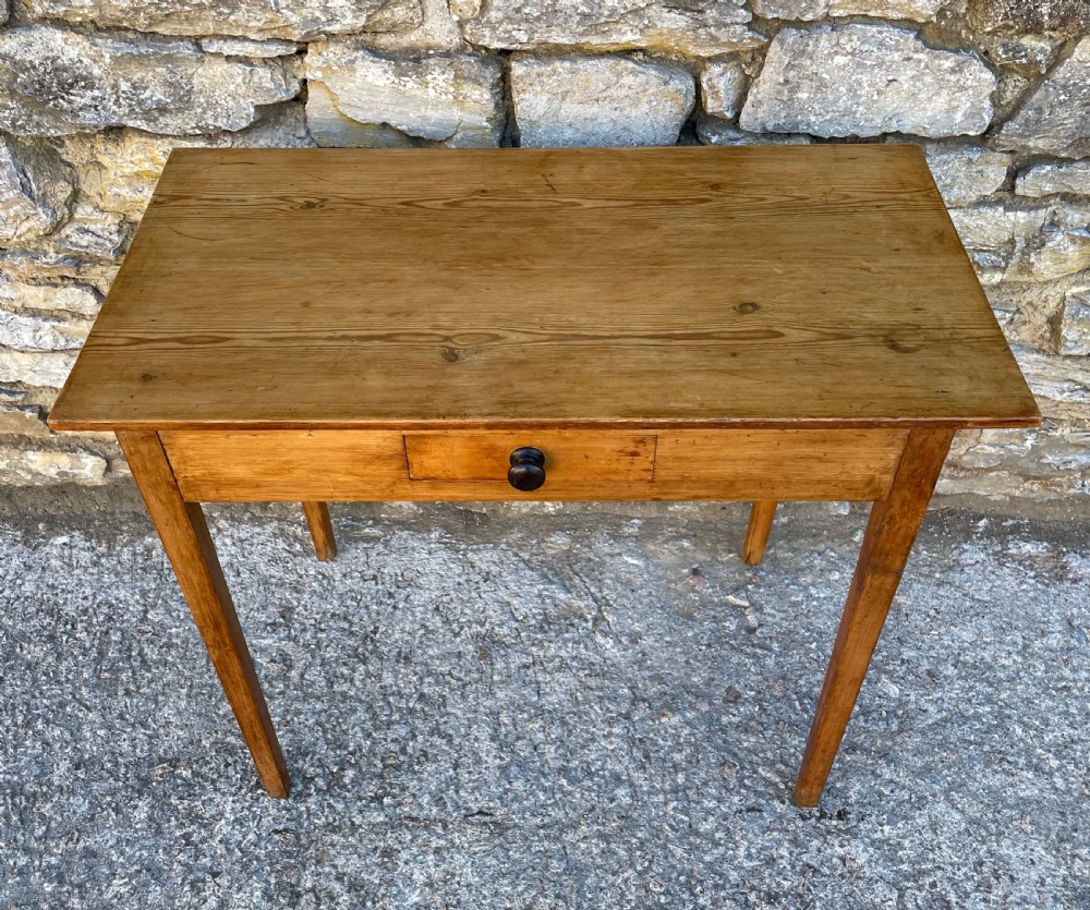 Small Antique Stripped Pine Side Table View III