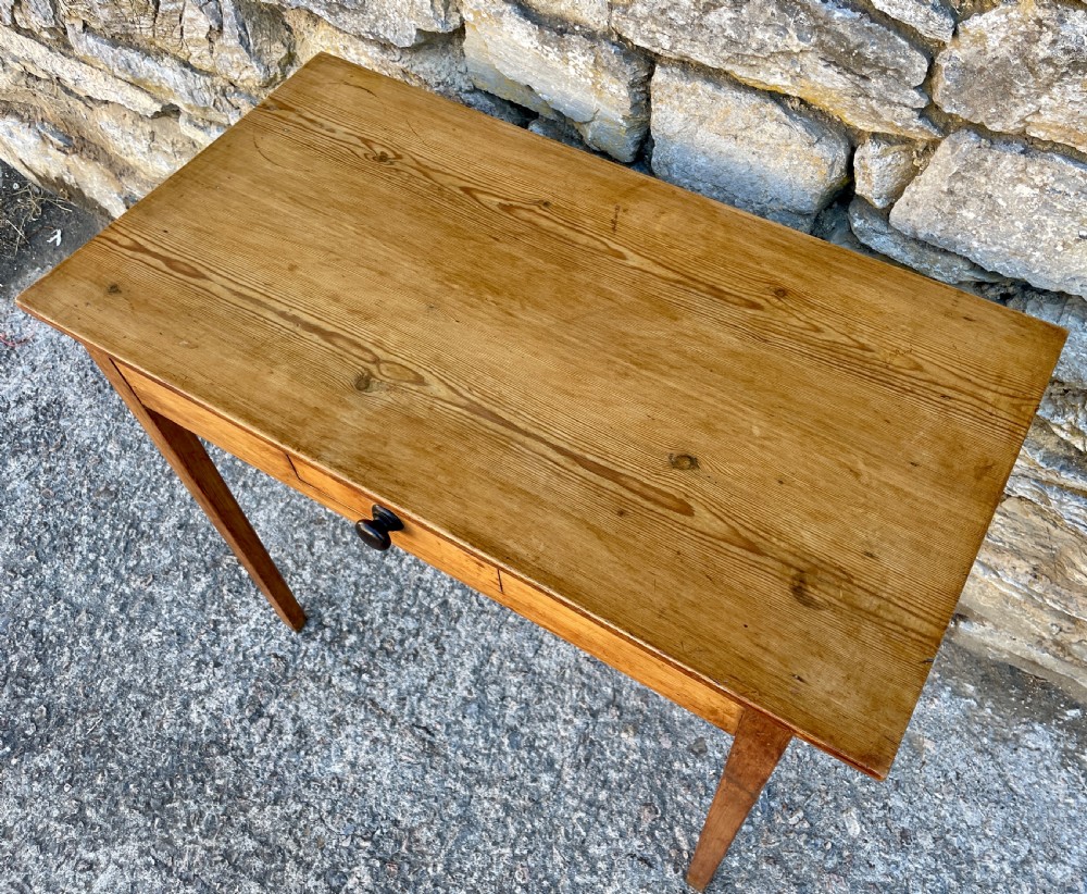 Small Antique Stripped Pine Side Table View IV